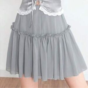 gray ballet chiffon skirt
